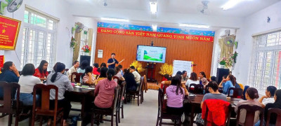Trường mầm non Vành Khuyên phối hợp cùng Trung tâm Nghiên cứu Xây dựng năng lực thích ứng CAB tập huấn lần 2 cho 100% gv toàn trường.
